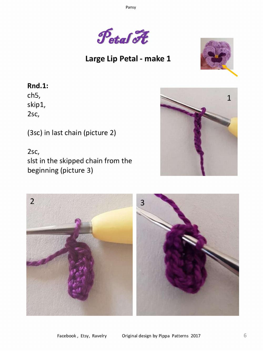 Pansy Pansy &Viola Pattern and instructions Facebook