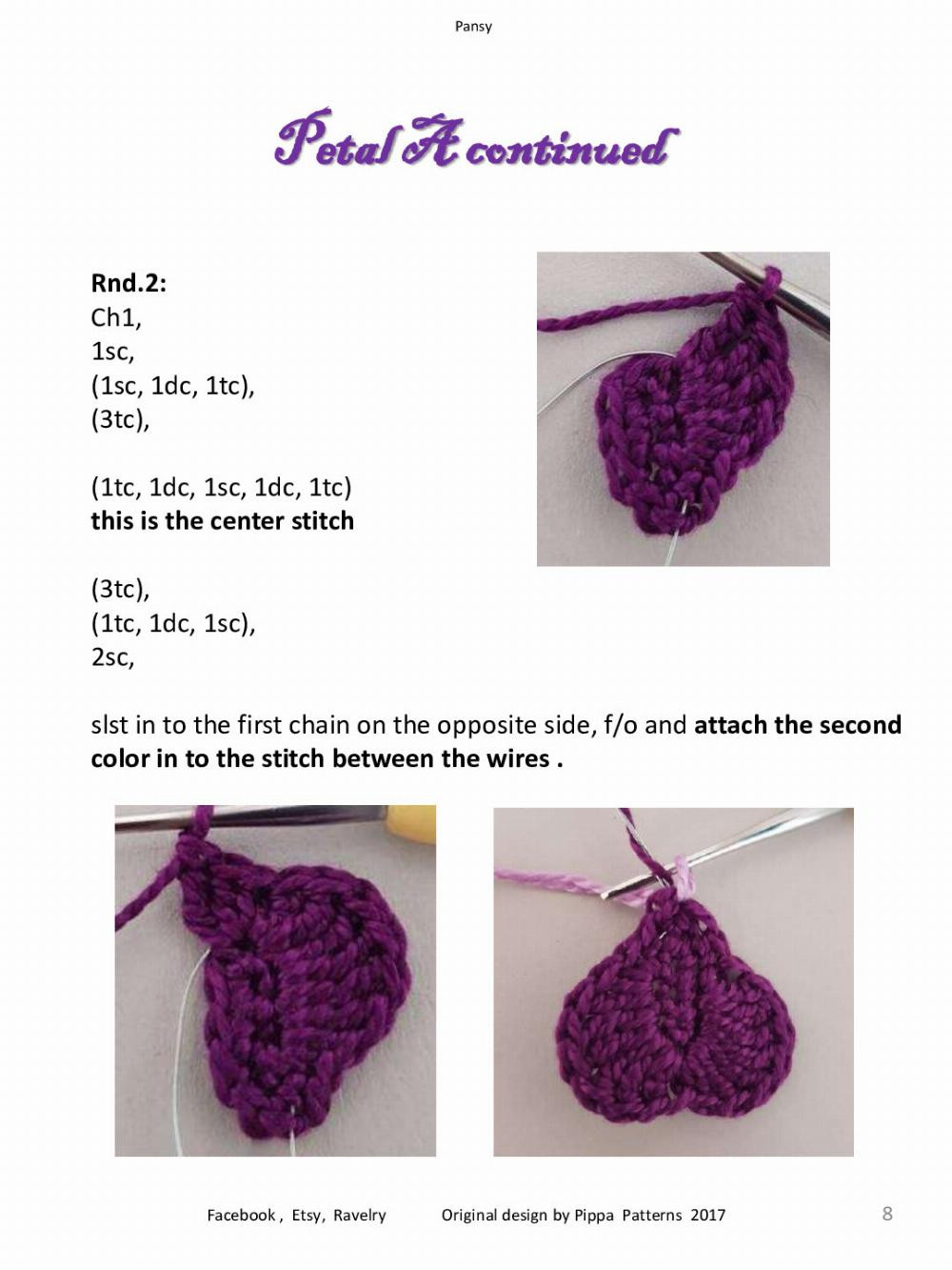 Pansy Pansy &Viola Pattern and instructions Facebook