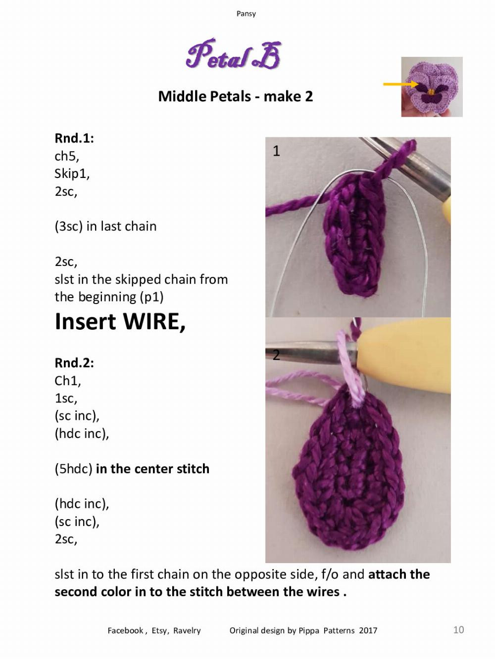 Pansy Pansy &Viola Pattern and instructions Facebook