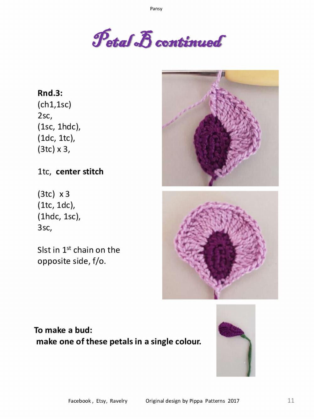 Pansy Pansy &Viola Pattern and instructions Facebook