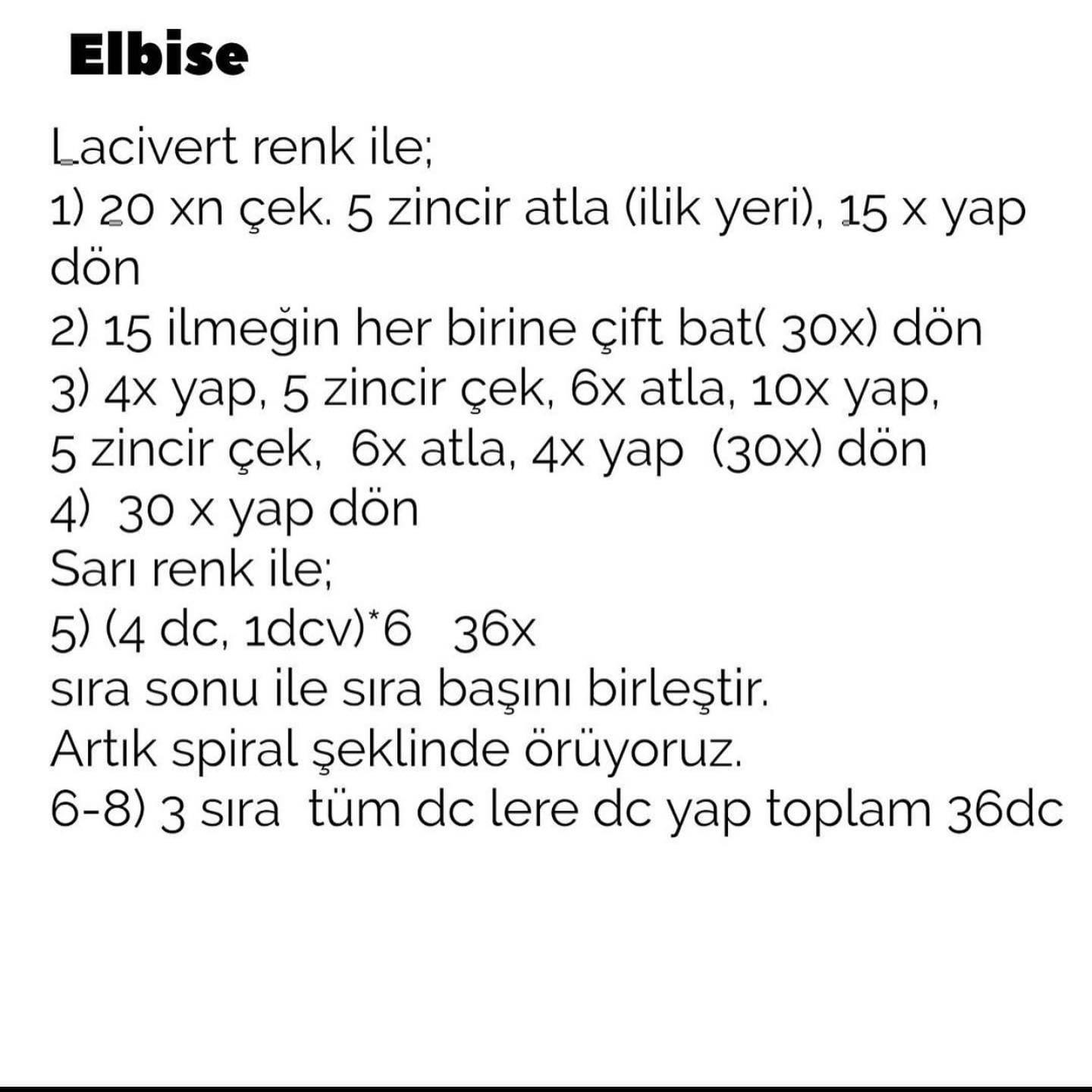 Papyonlu elbise giyen Pamuk Prenses bebek tığ işi modeli