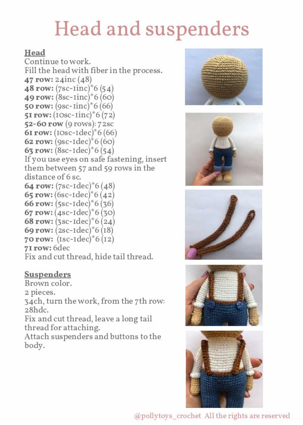 PATTERN CROCHET DOLL TOM SAWYER