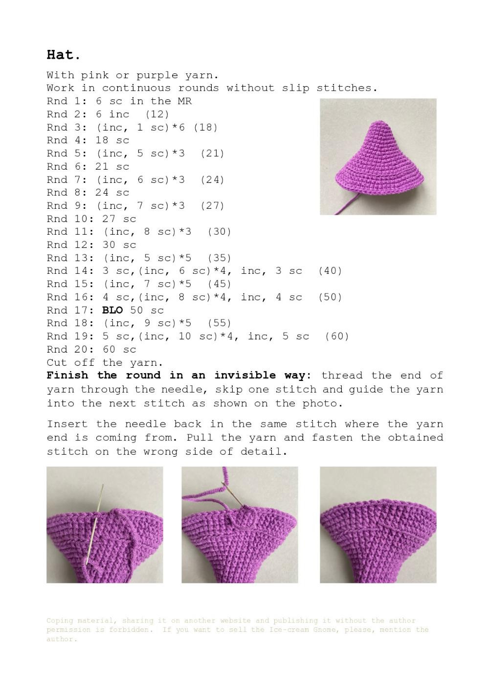 Petunia gnome crochet pattern