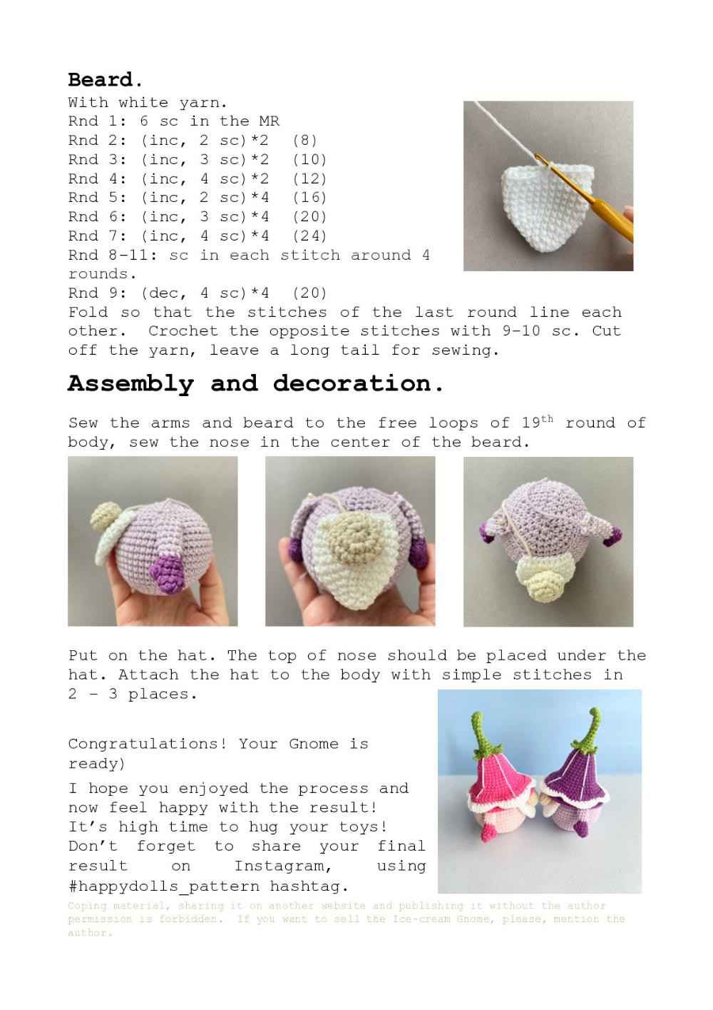 Petunia gnome crochet pattern
