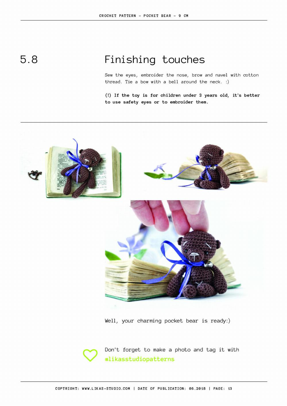 pocket bear crochet pattern