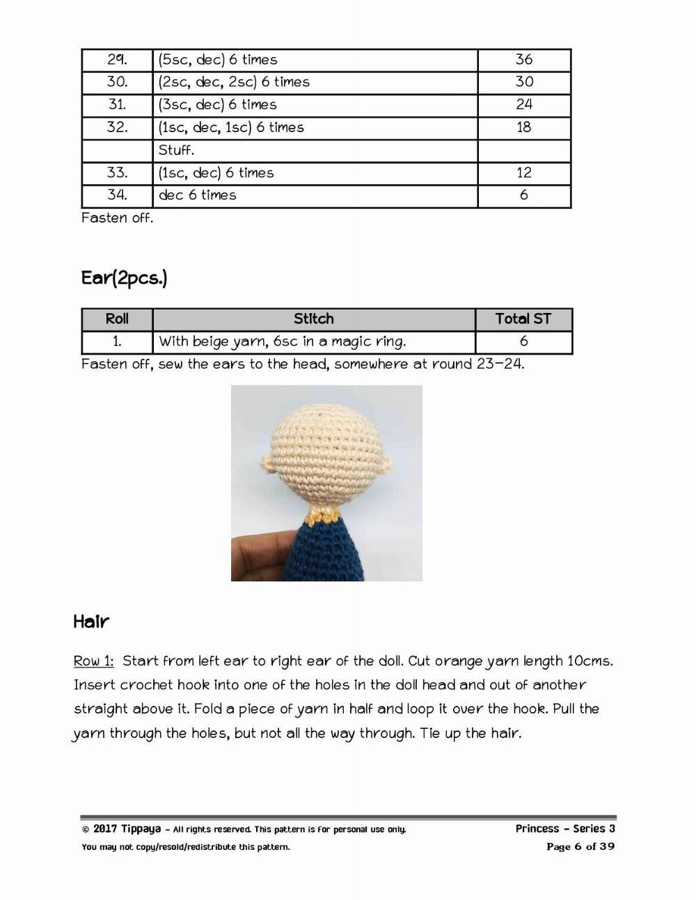 Princess Series3 crochet pattern