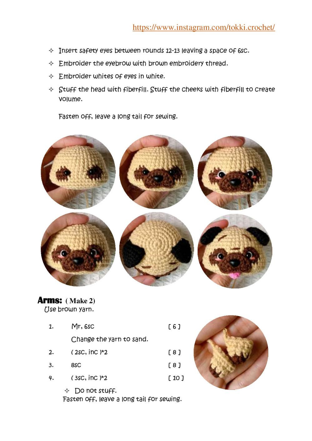 Pug Dog crochet pattern