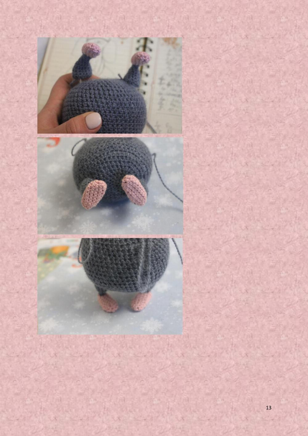 Rat Boo crochet pattern