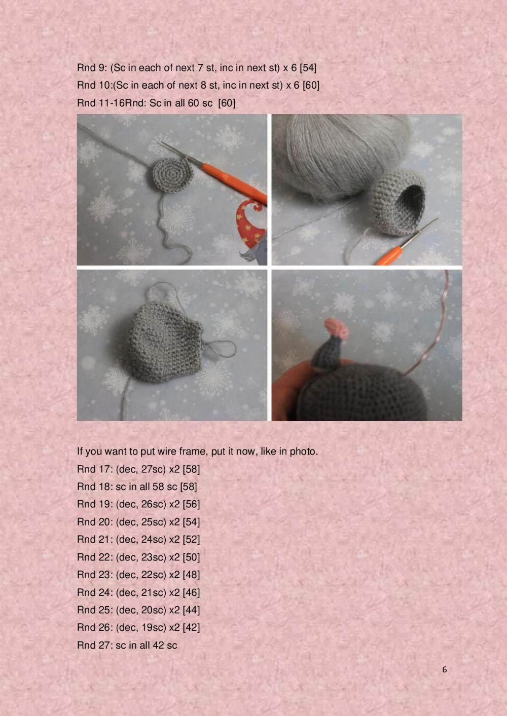 Rat Boo crochet pattern