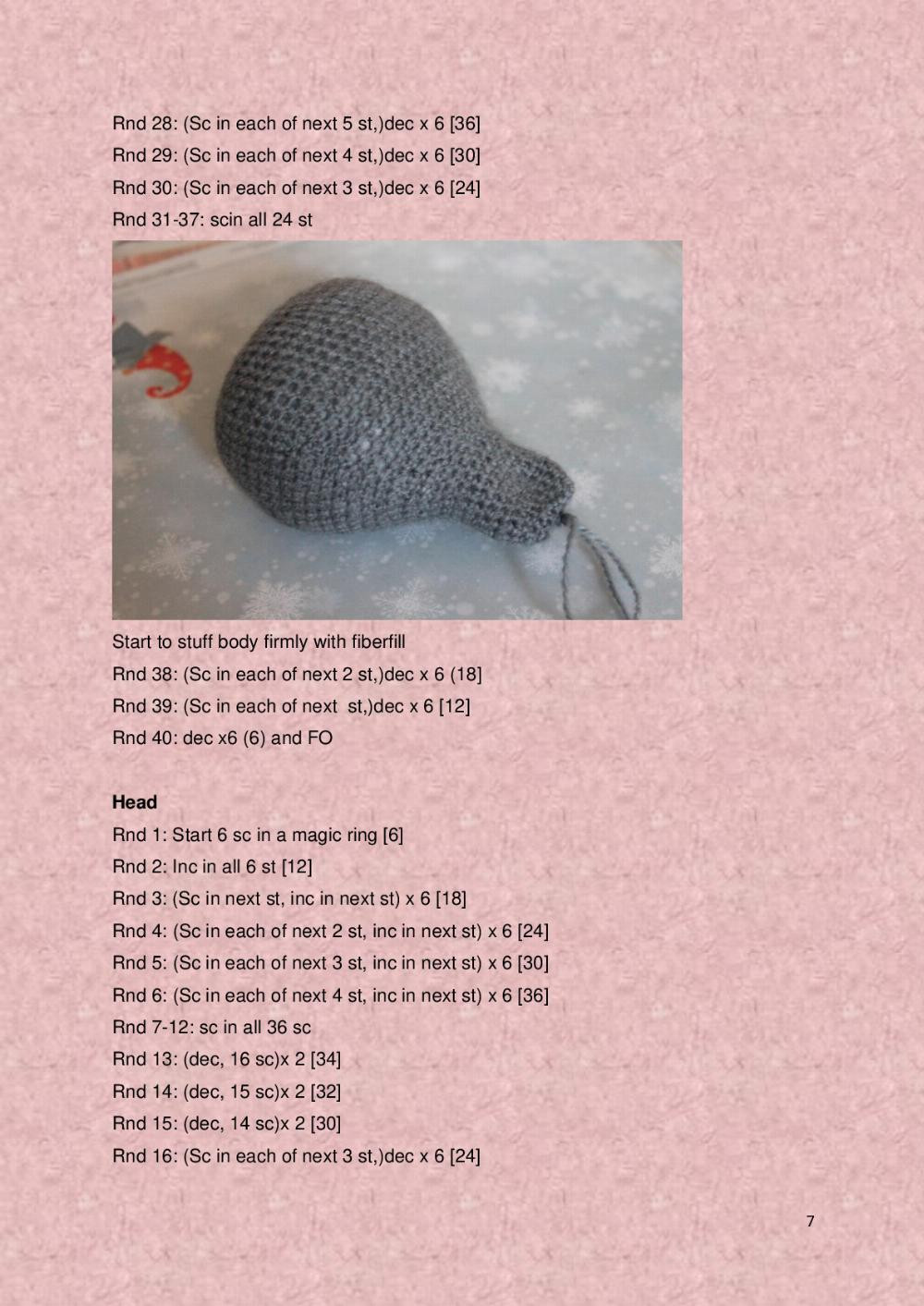 Rat Boo crochet pattern