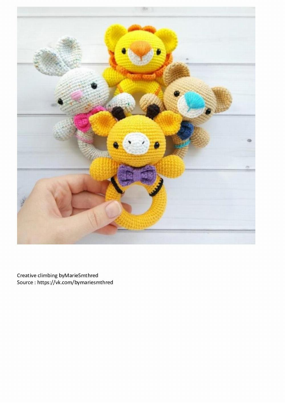 Rattle bear Pooh crochet pattern