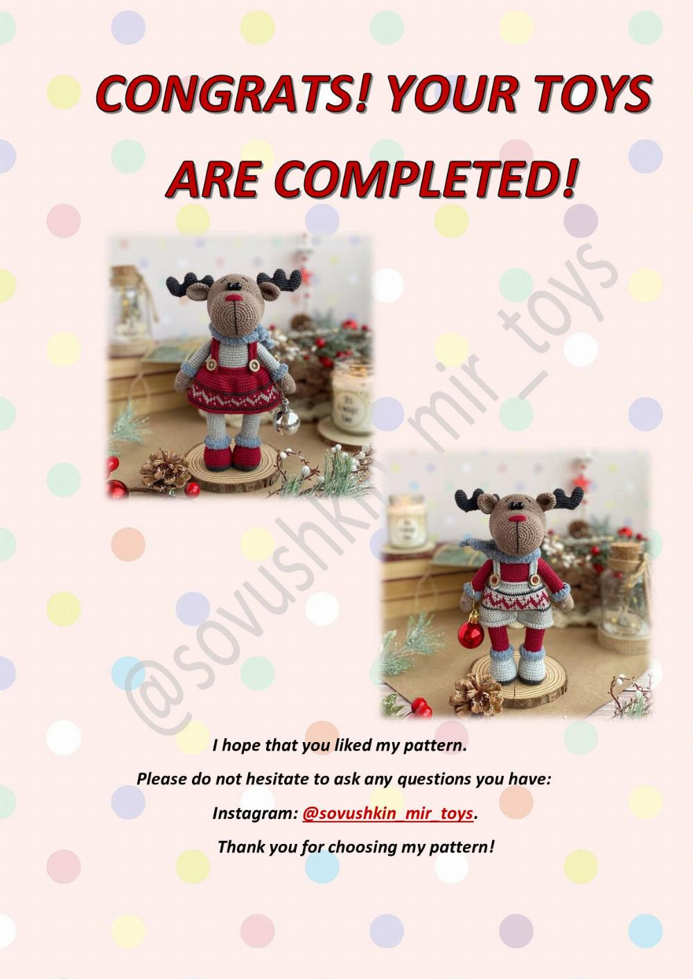 reindeer crochet toy pattern