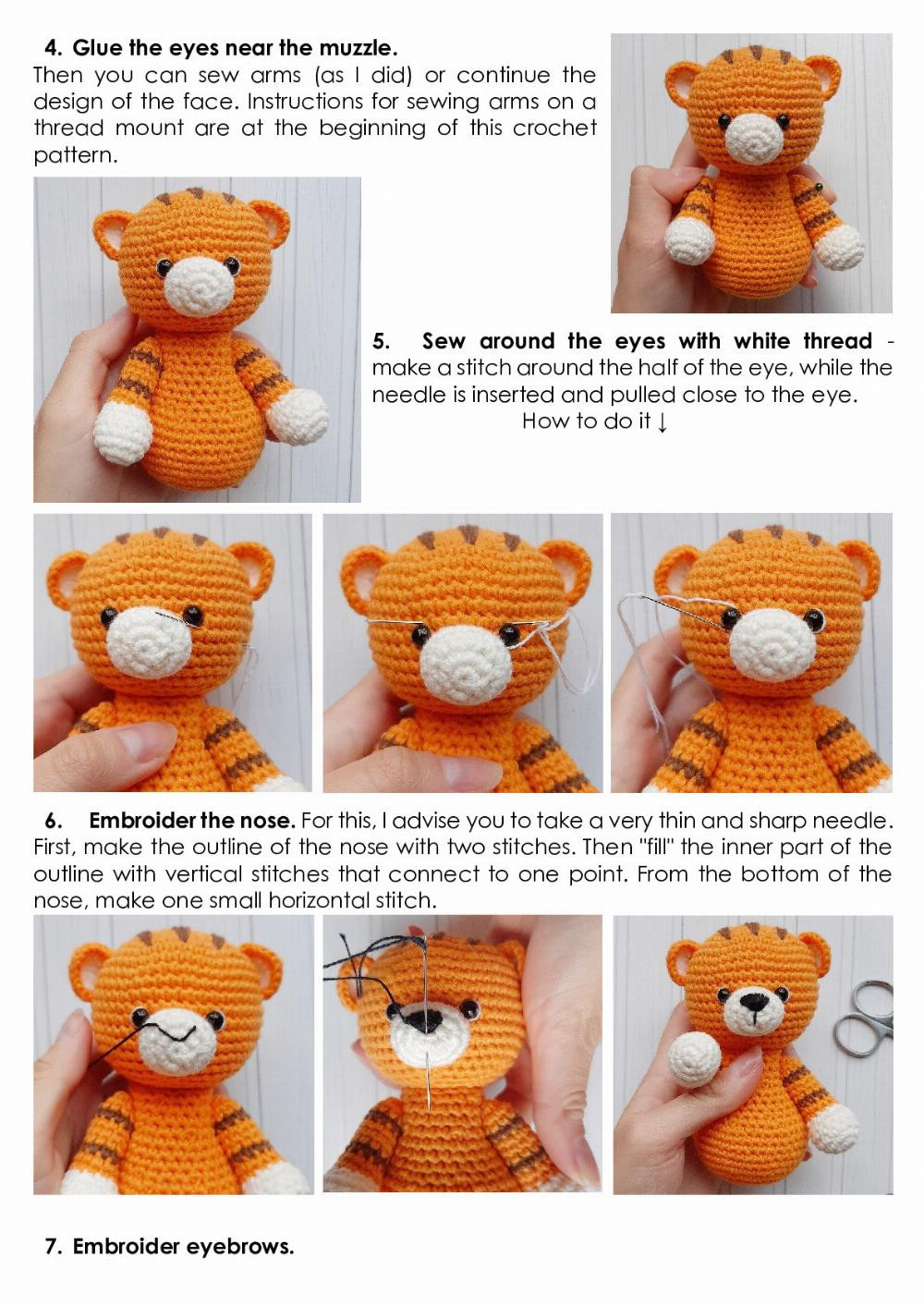 Rio the tiger crochet pattern