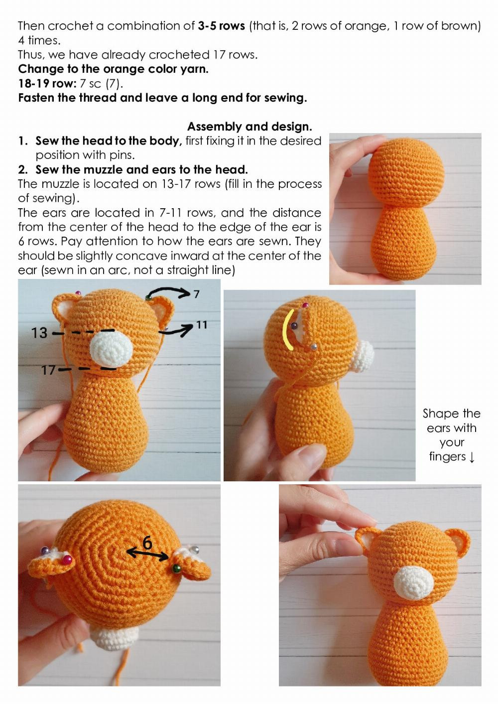 Rio the tiger crochet pattern