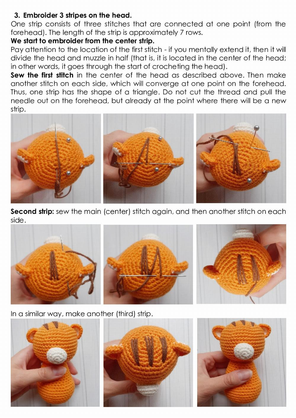 Rio the tiger crochet pattern