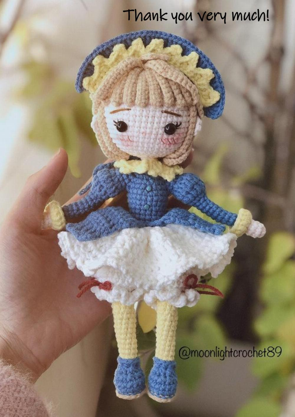 Sakura (Blue Dress) crochet pattern