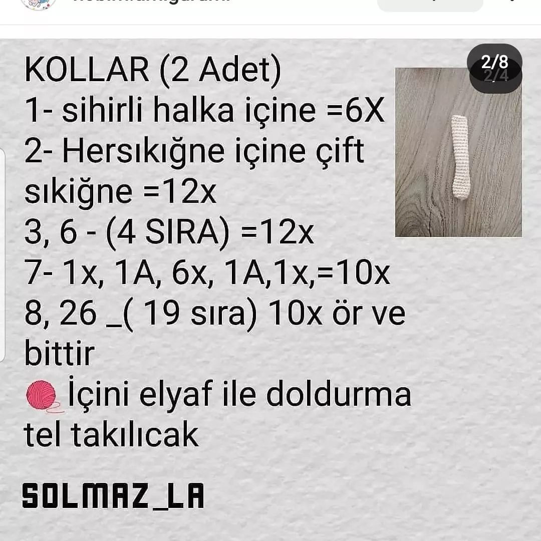 Şapkalı ve siyah elbiseli bir bebek için tığ işi modeli