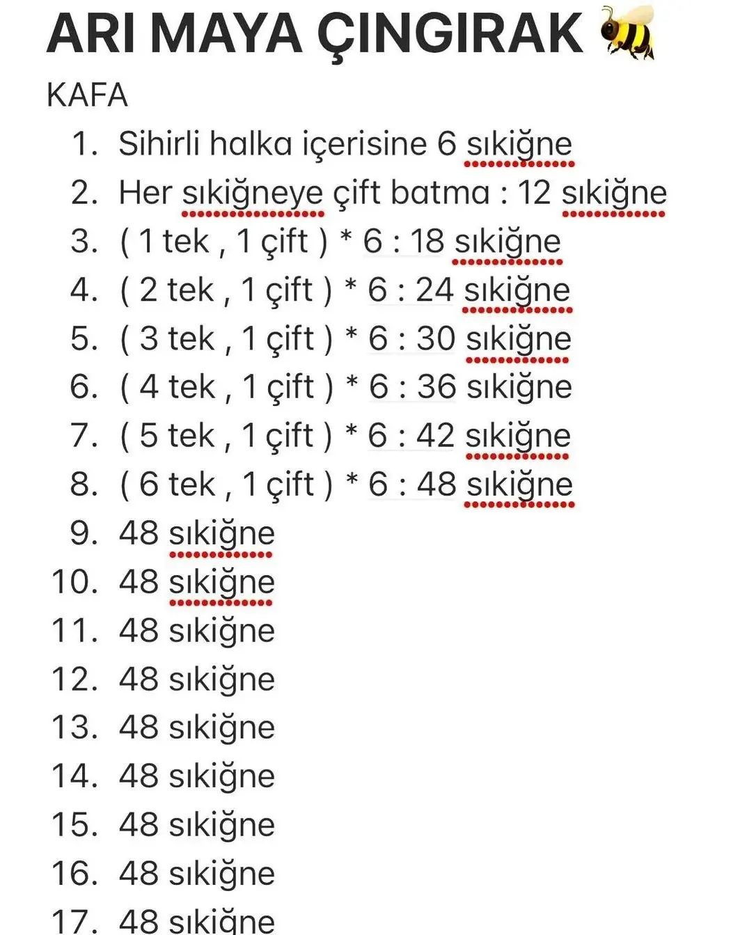 Sarı saçlı arı çıngırak için tığ işi modeli