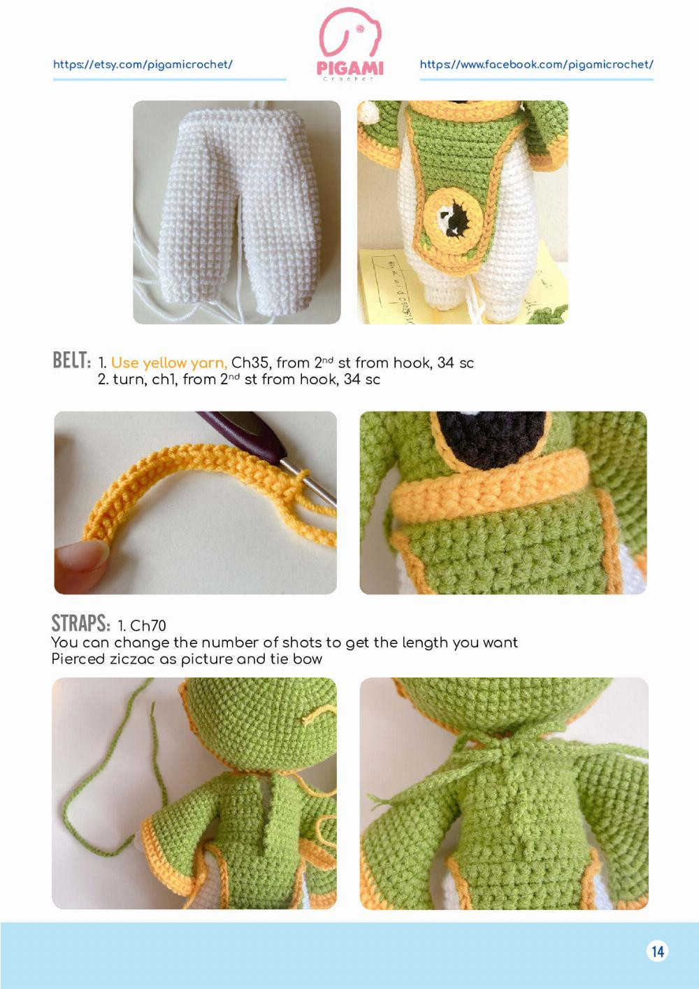 sYAORAN Green COSTUME doll crochet pattern