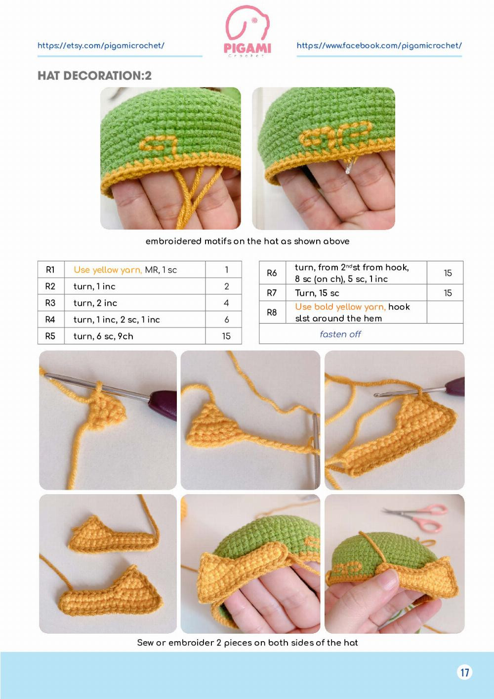 sYAORAN Green COSTUME doll crochet pattern