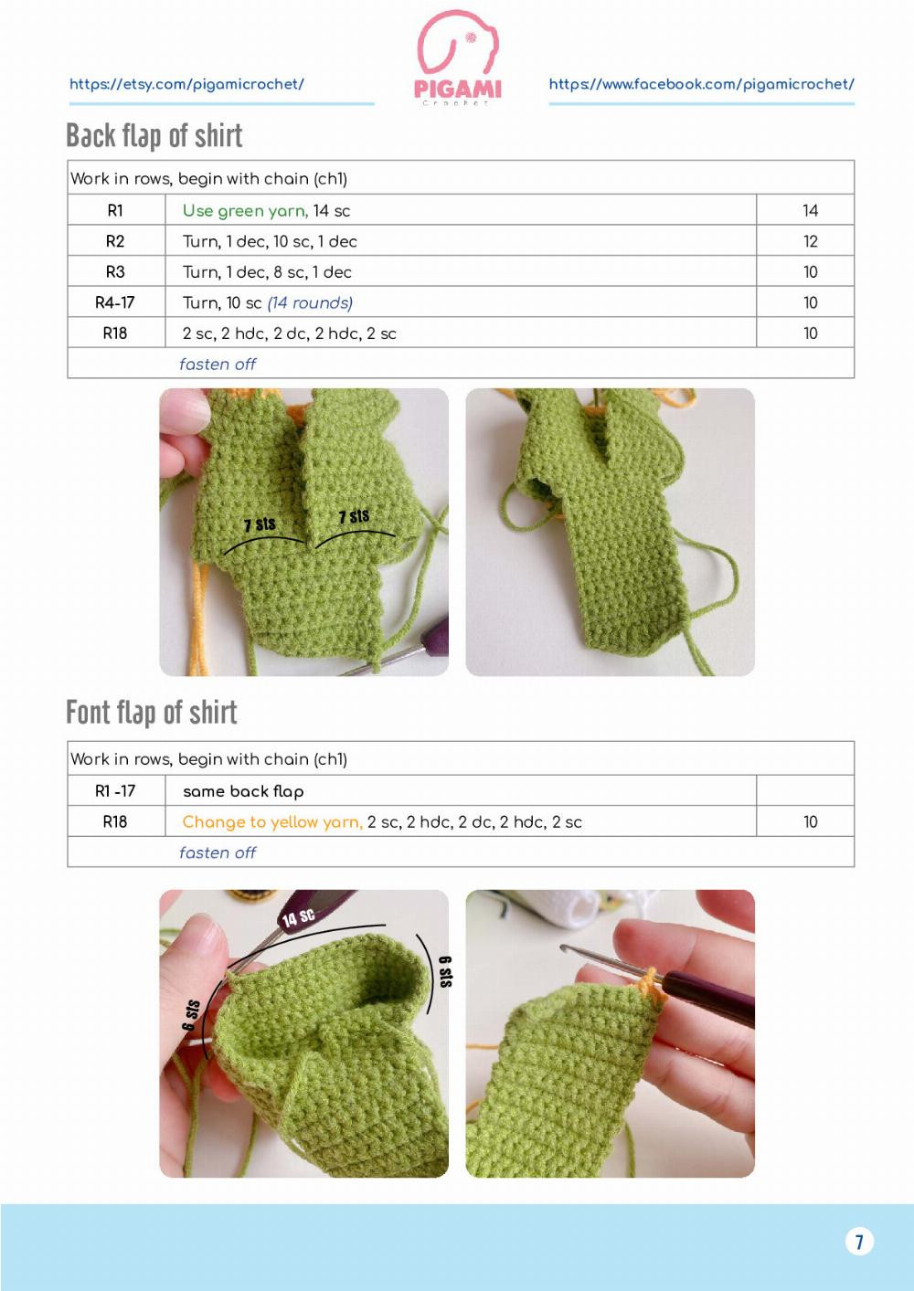 sYAORAN Green COSTUME doll crochet pattern