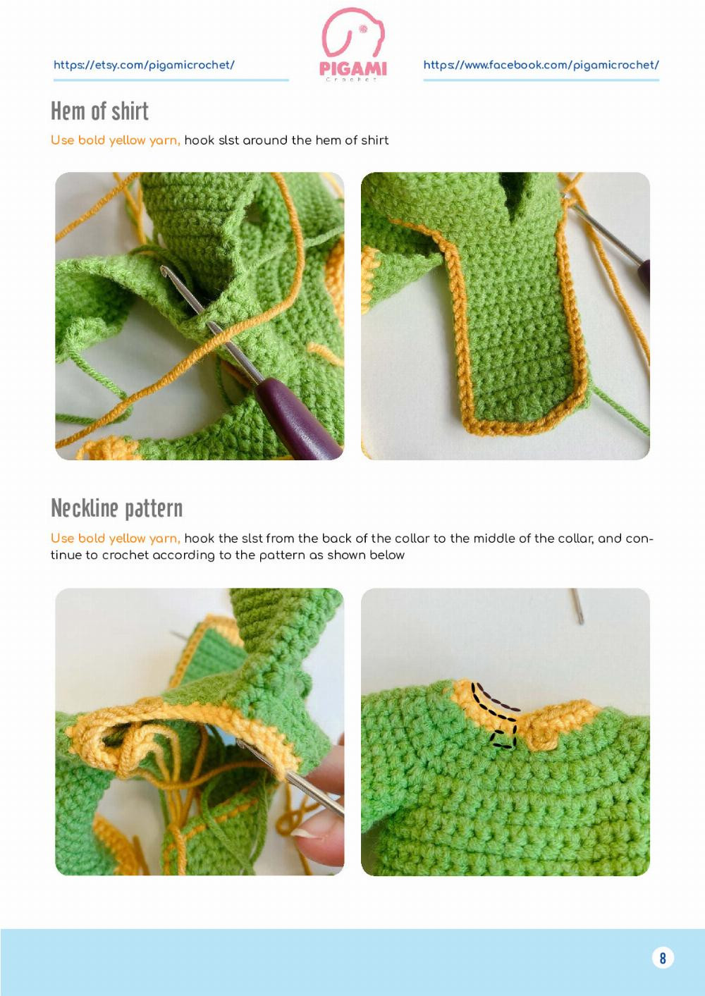 sYAORAN Green COSTUME doll crochet pattern