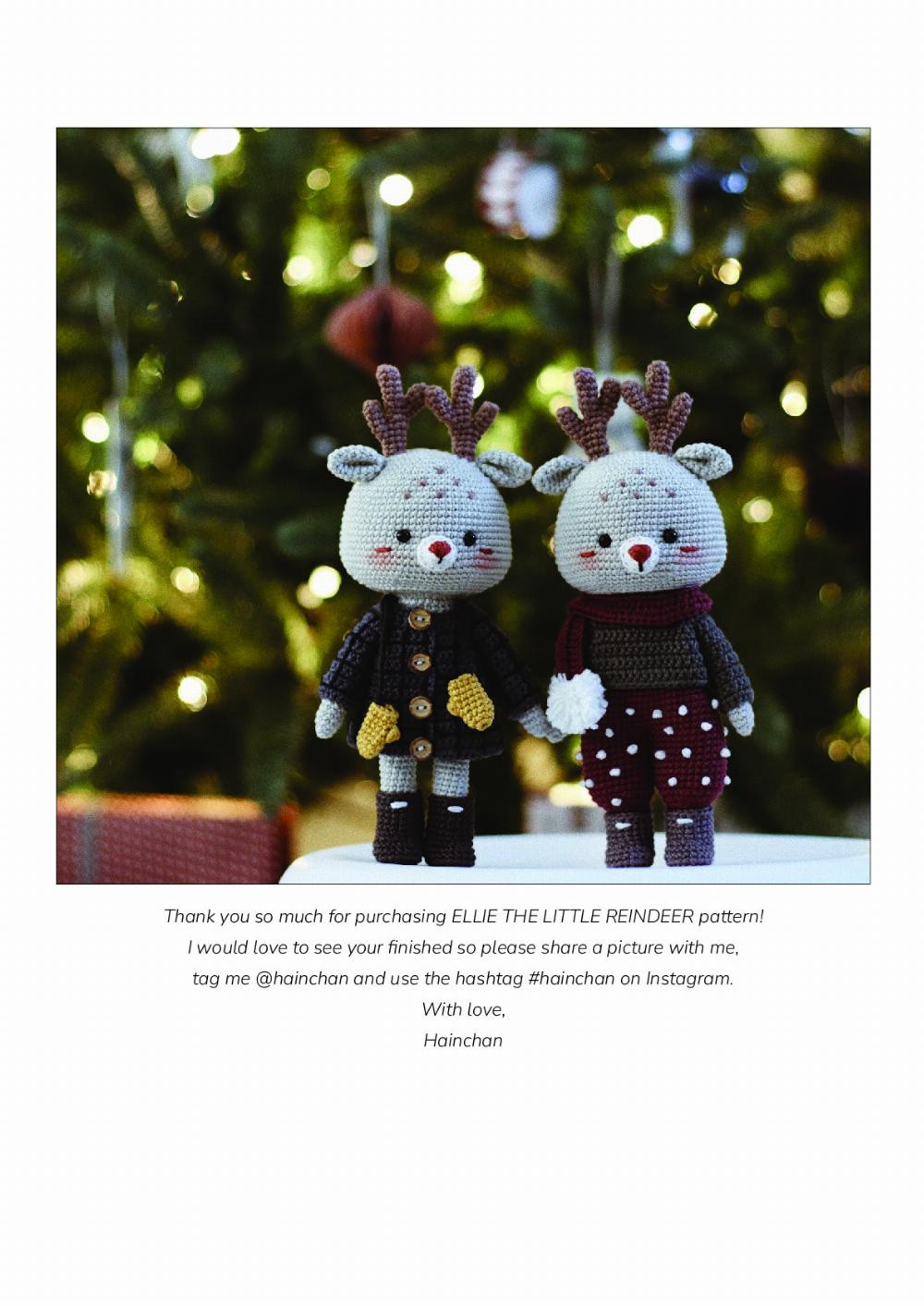 ELLIE THE LITTLE REINDEER CROCHET PATTERN