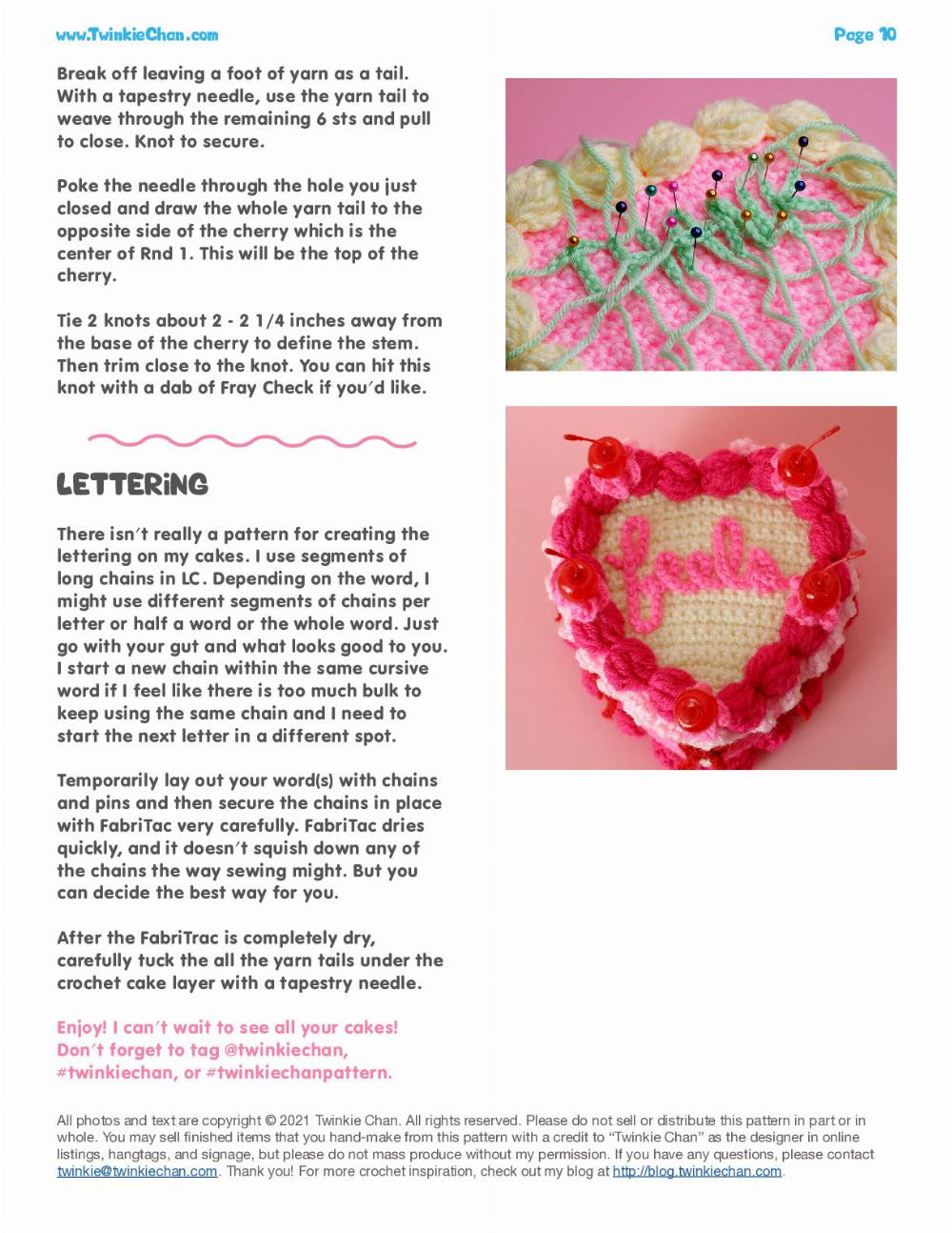 These Heart Cakes crochet pattern