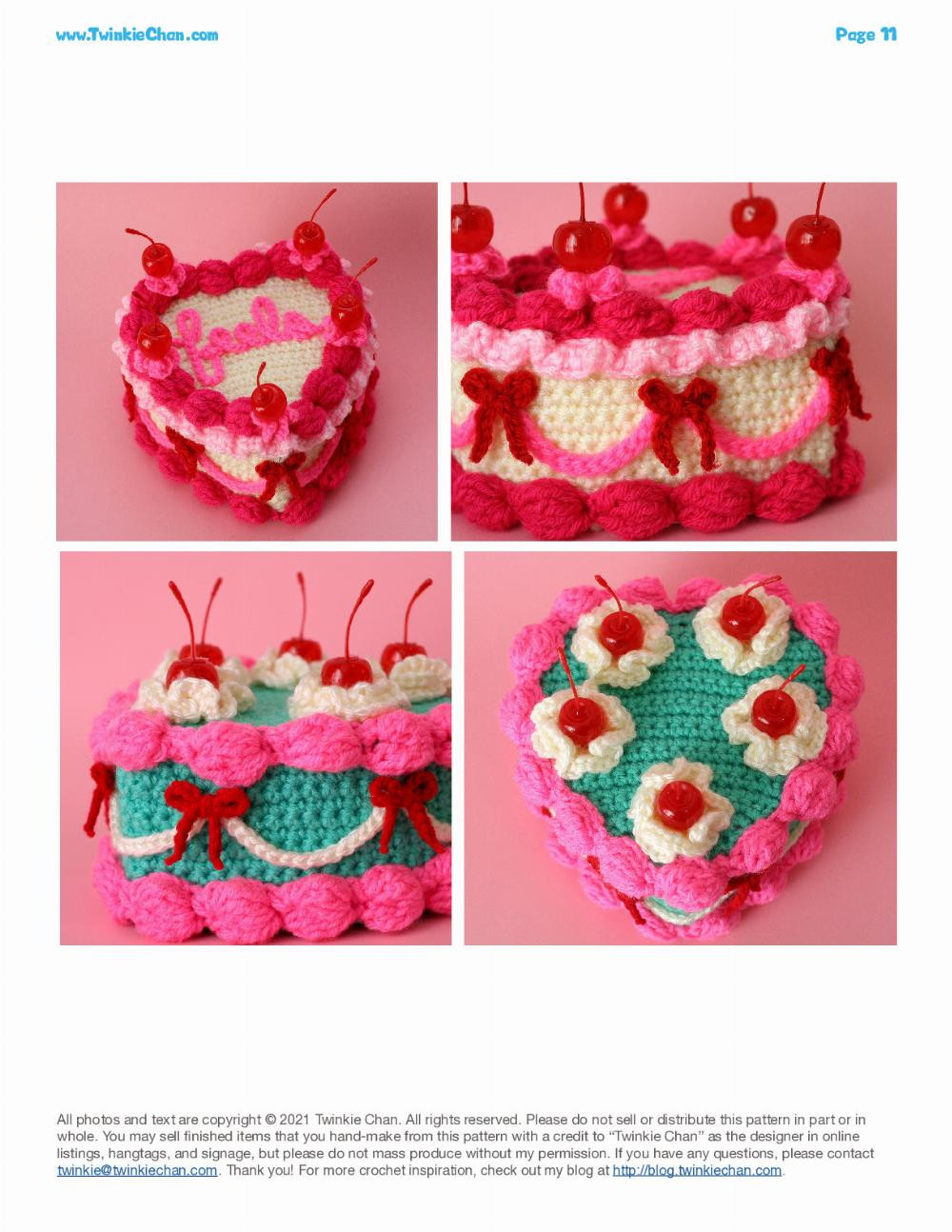 These Heart Cakes crochet pattern