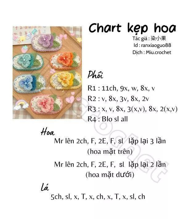 Tổng hợp các chart kẹp tóc, chart kẹp hoa, kẹp tóc hoa hướng dương, kẹp tóc cherry, chart kẹp tóc cá hề, kẹp tóc hoa tulip, kẹp tóc heo, kẹp tóc cu shin, kẹp bí ngô, chart kẹp thỏ.