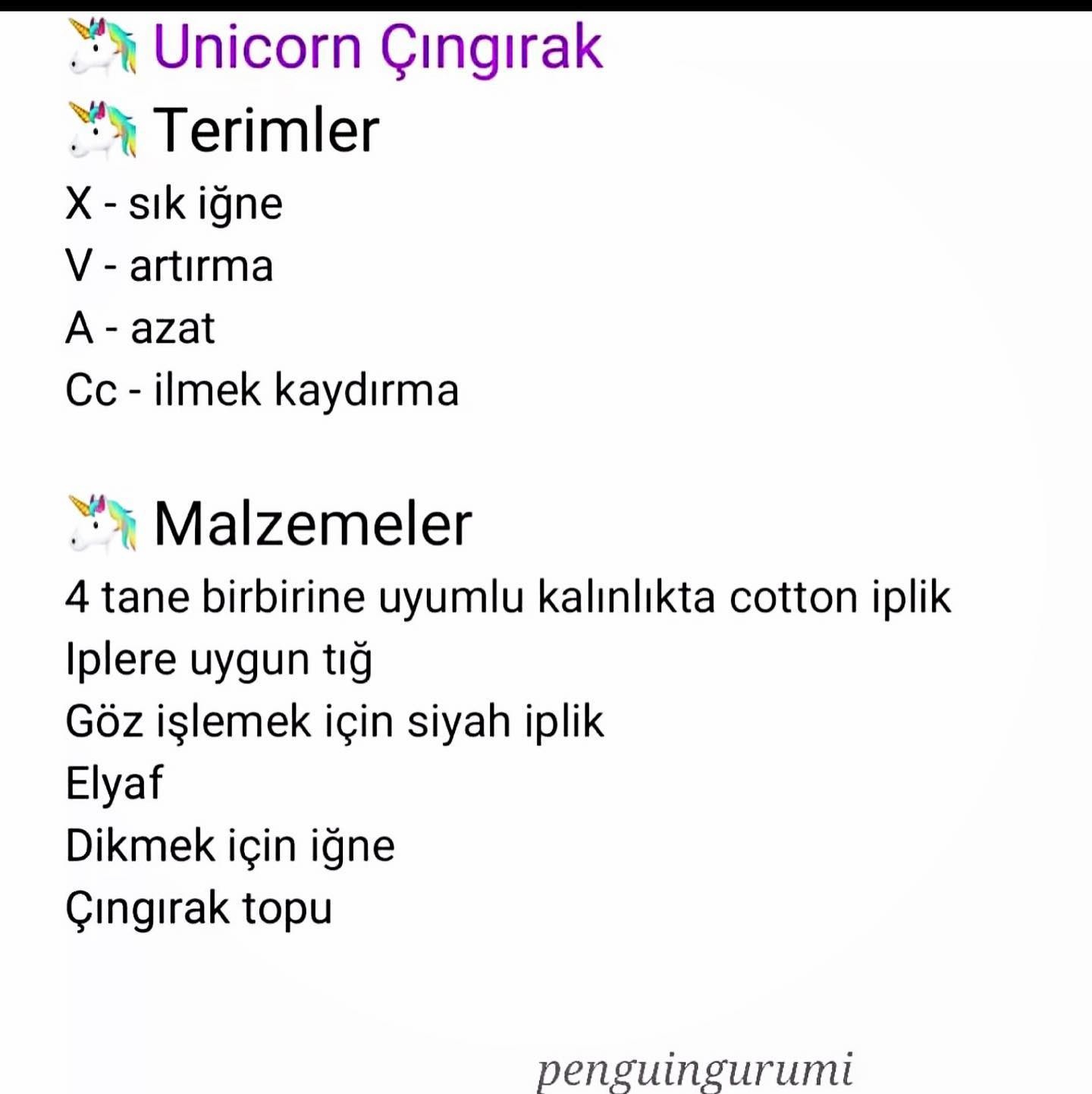 Unicorn çıngırak tarifi 🦋 detaylı güzel bir tarif olmuş 💐