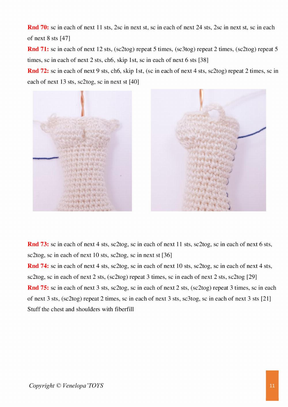 Venelopa’TOYS patterns, Bikini girl doll crochet pattern