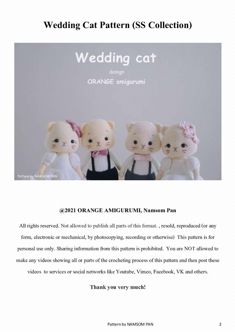 Wedding Cat Pattern