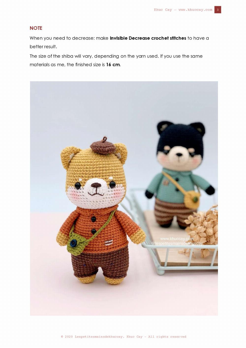 aki the shiba dog crochet pattern