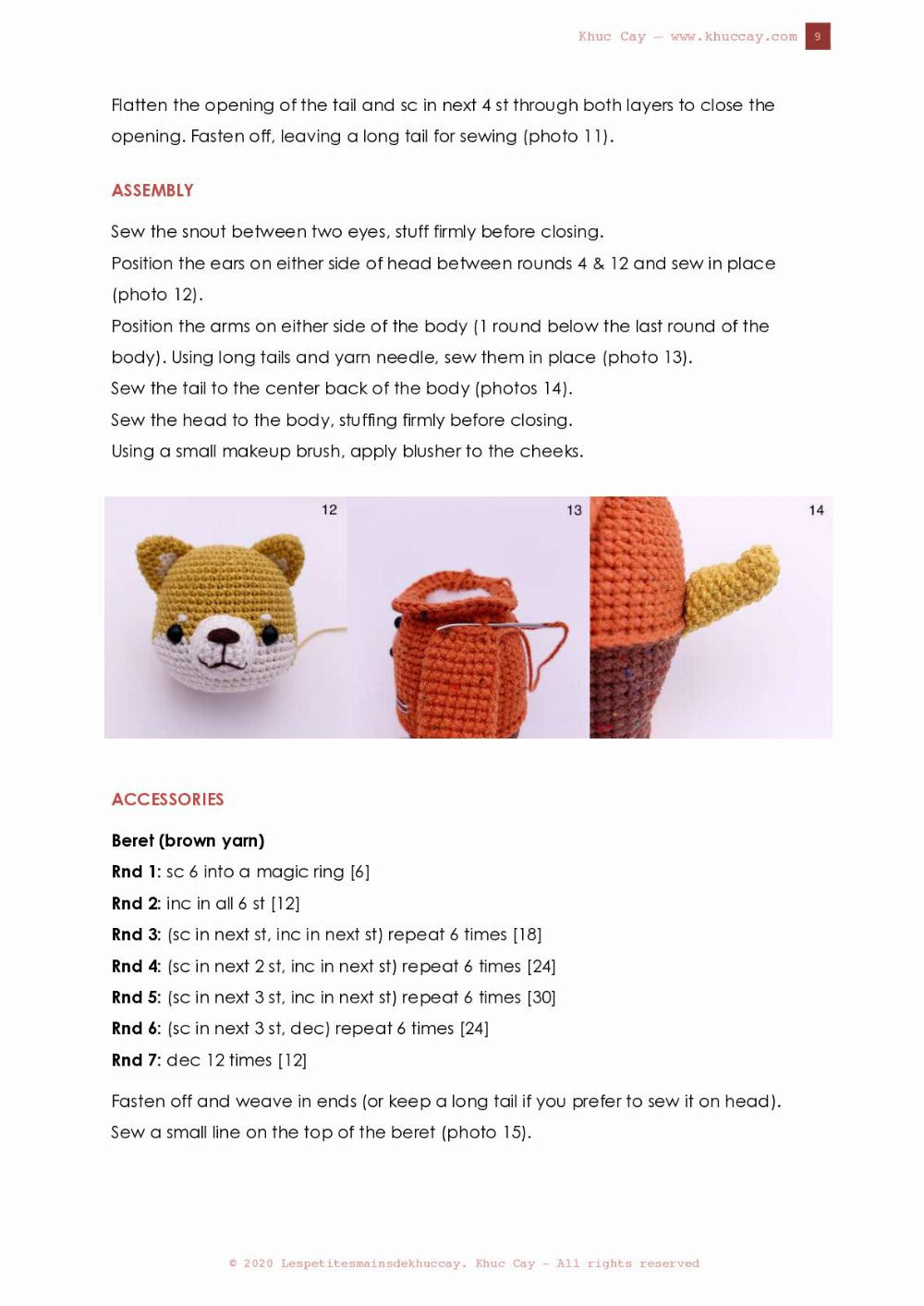 aki the shiba dog crochet pattern