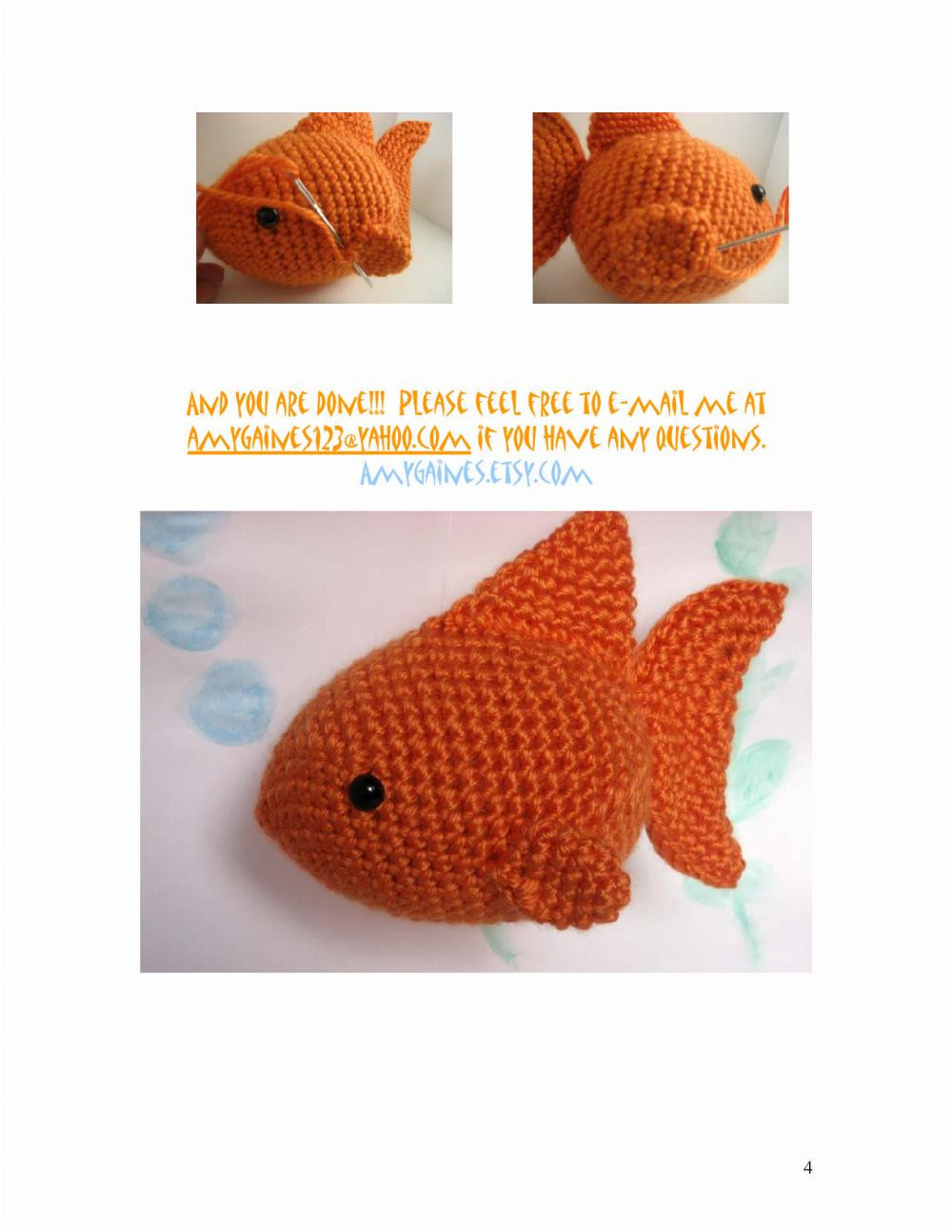 Amigurumi Goldfish Pattern pattern