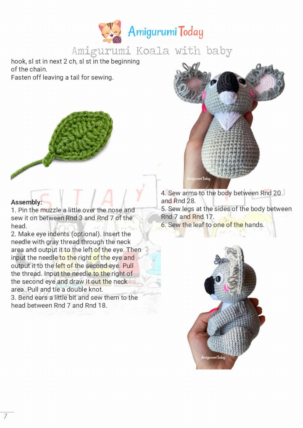 amigurumi koala with baby