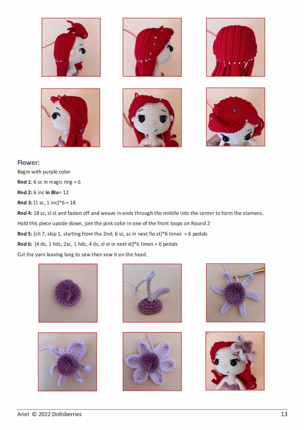 Ariel doll english pattern