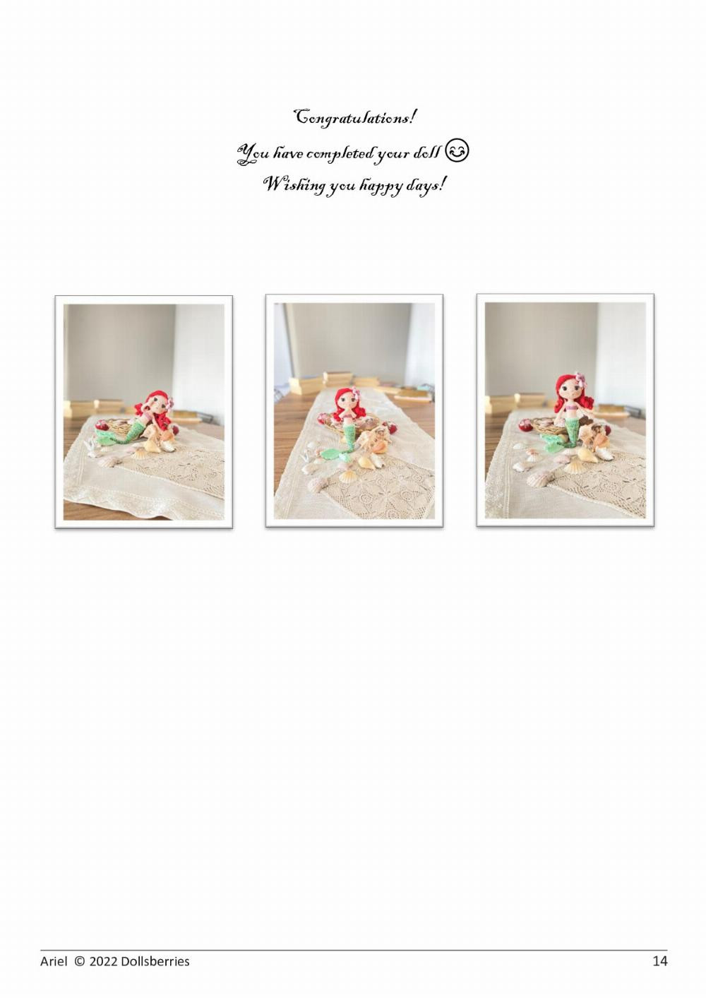 Ariel doll english pattern