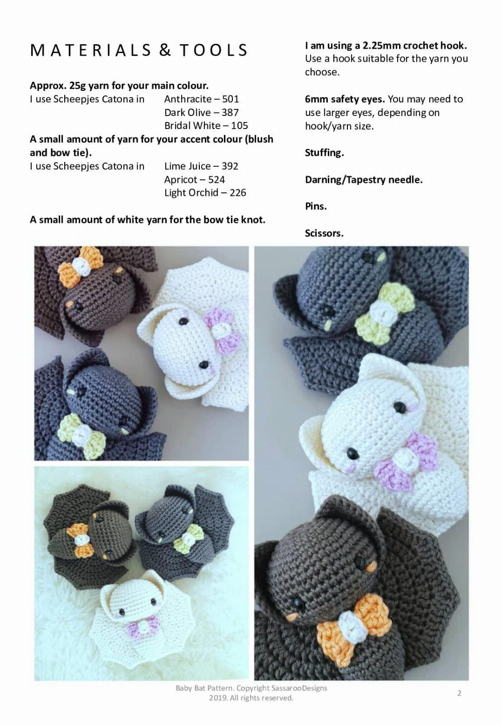 BABY BAT CROCHET PATTERN