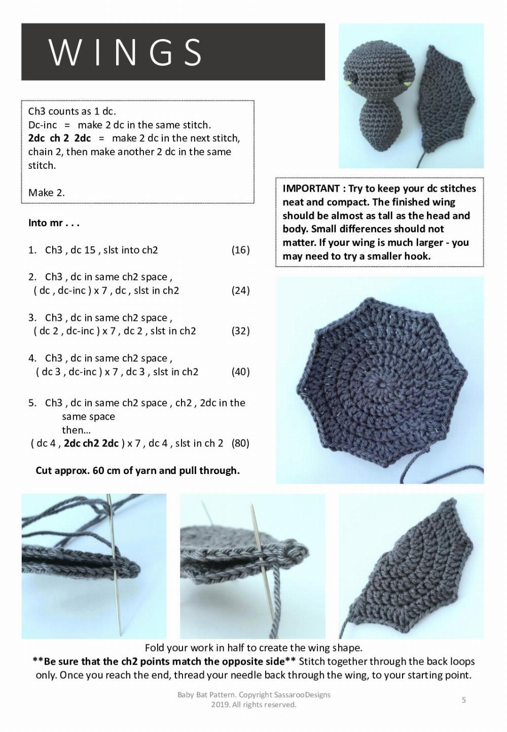 BABY BAT CROCHET PATTERN