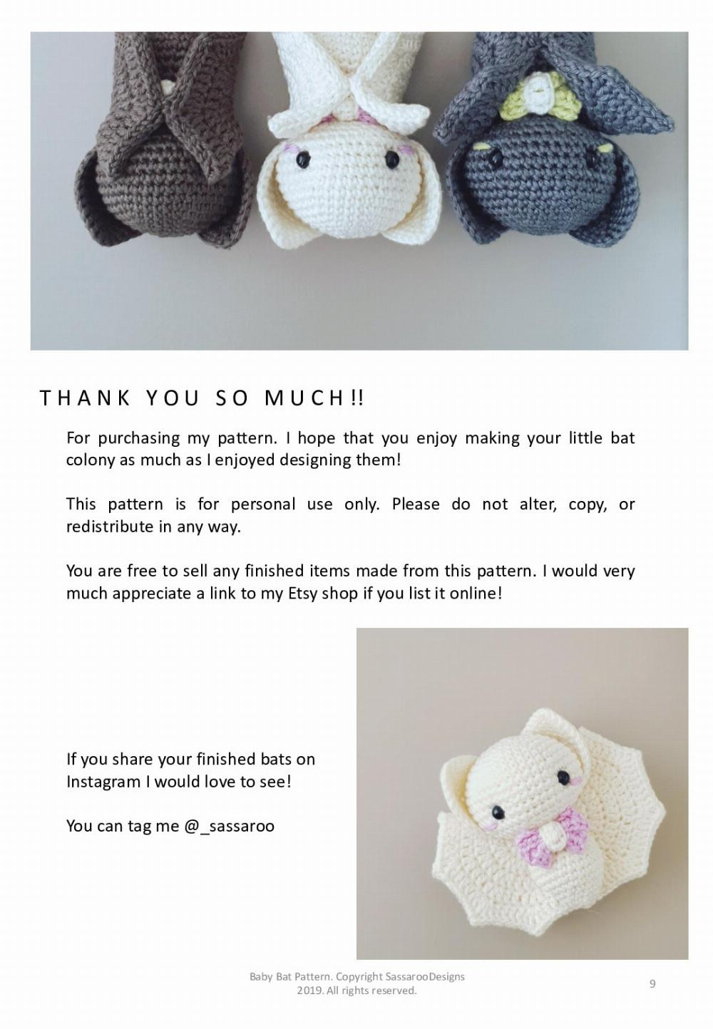 BABY BAT CROCHET PATTERN