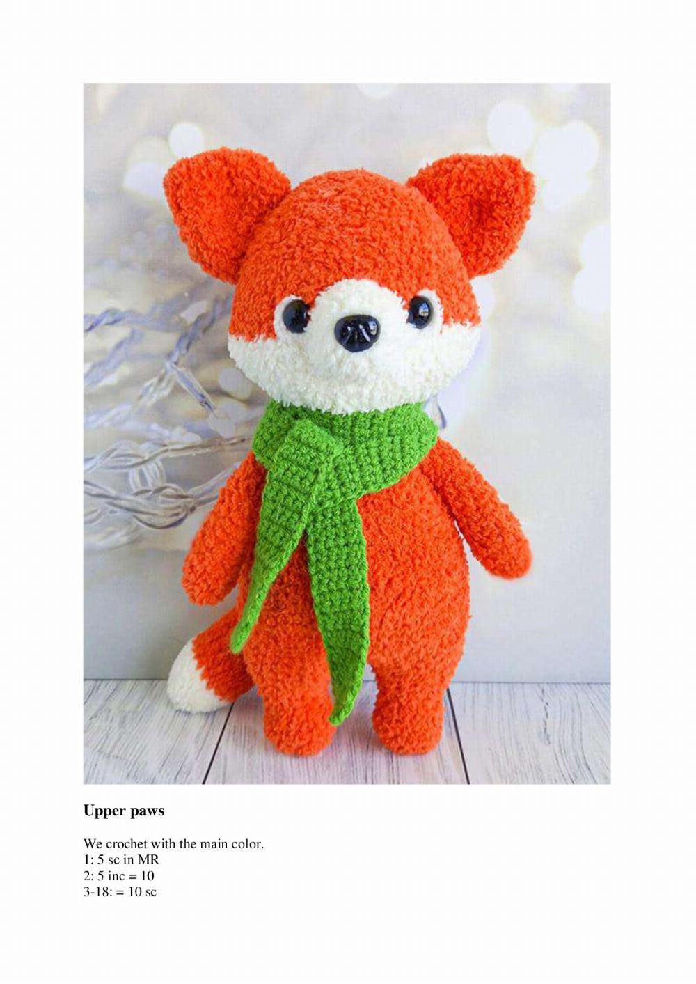 baby crochet fox amigurumi pdf free pattern