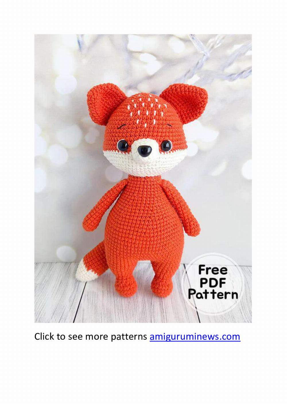 baby crochet fox amigurumi pdf free pattern