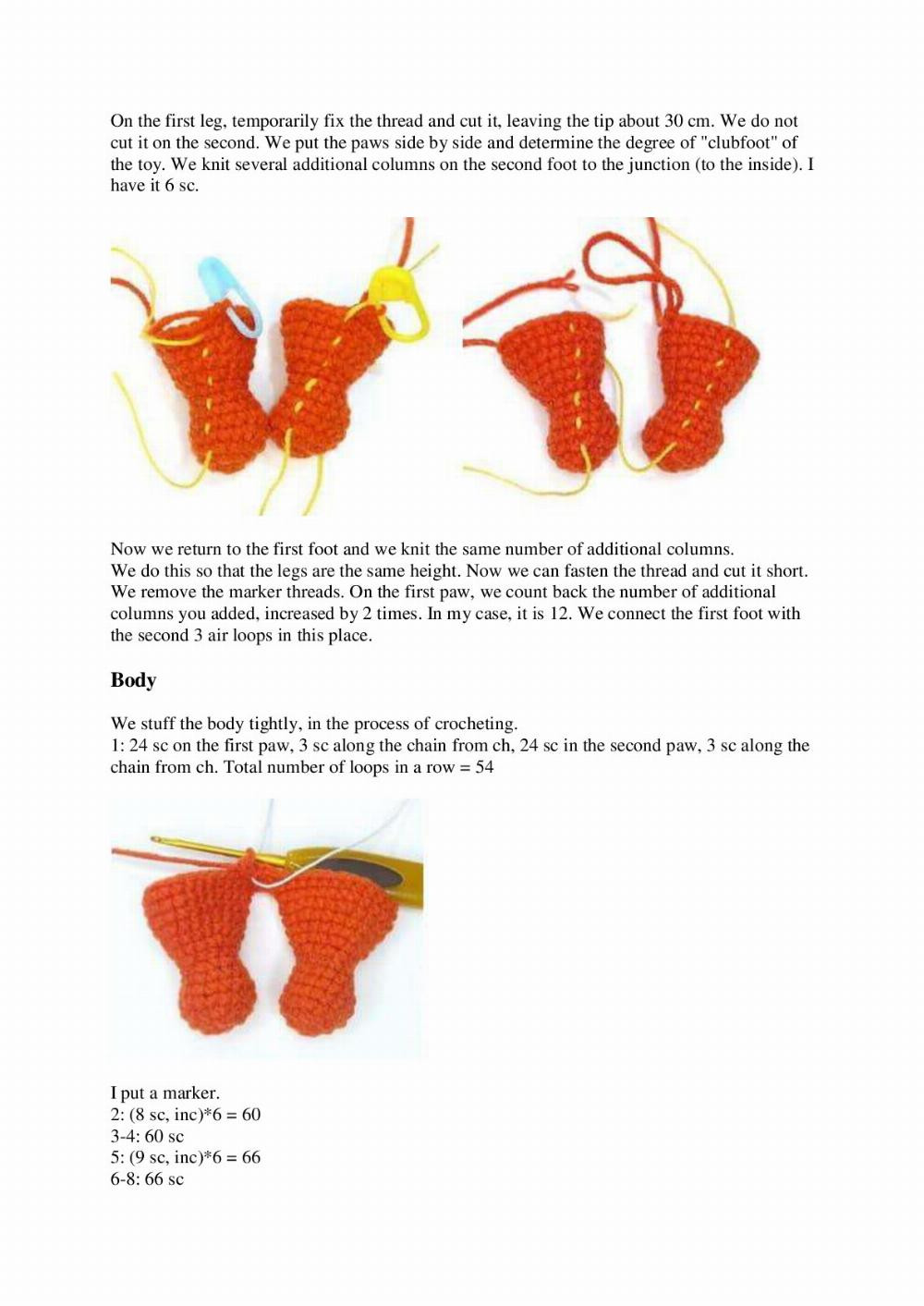 baby crochet fox amigurumi pdf free pattern