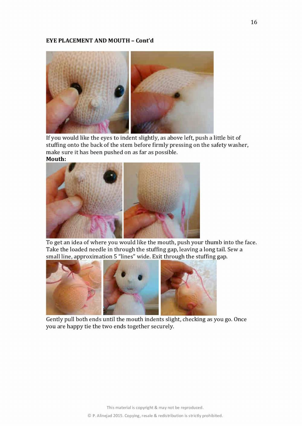 baby doll & crib, Crochet pattern for a baby sleeping in a crib