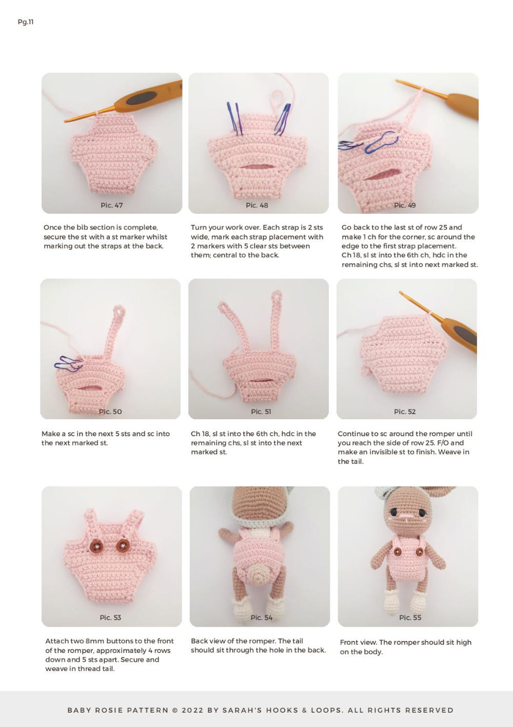 Baby Rosie Pattern, Crochet pattern for rabbit buds wearing bows