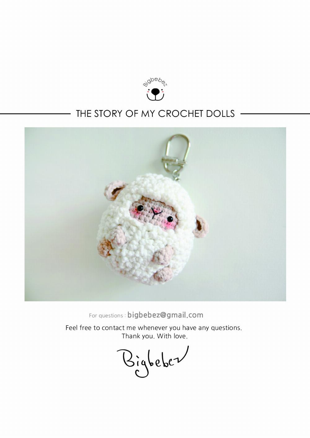 Baby sheeps keychain