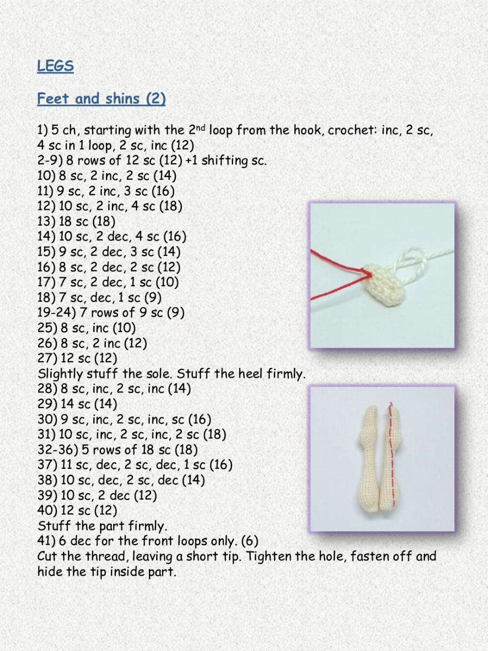 Ball-jointed doll body Crochet pattern