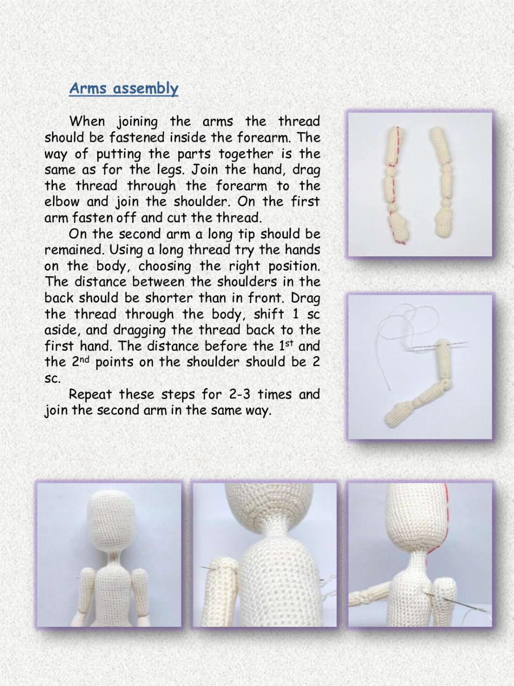 Ball-jointed doll body Crochet pattern